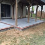 Concrete Patio with Stone Face and Brick Borders in Dale City, VA - Wright's Concrete