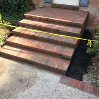 Exposed Aggregate and Brick Steps in Springfield VA - Wright's Concrete