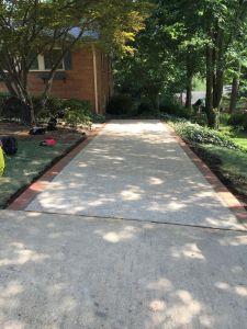 Exposed Aggregate and Brick Steps in Springfield VA - Wright's Concrete