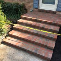 Exposed Aggregate and Brick Steps in Springfield VA - Wright's Concrete