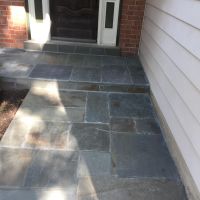 Blue Pattern Blue Front Entryway and Sidewalk with Concrete Base in North Springfield, VA - Wright's Concrete