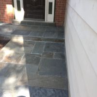 Blue Pattern Blue Front Entryway and Sidewalk with Concrete Base in North Springfield, VA - Wright's Concrete