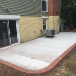 Concrete Patio with Brick Borders in Herndon, Virginia - Wright's Concrete