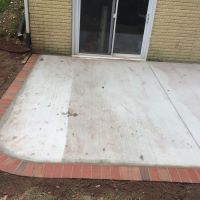 Concrete Patio with Brick Borders in Herndon, Virginia - Wright's Concrete