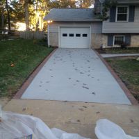 Concrete Driveway and Brick Lined Path in Reston, VA - Wright's Concrete