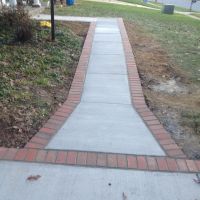 Concrete Driveway and Brick Lined Path in Reston, VA - Wright's Concrete