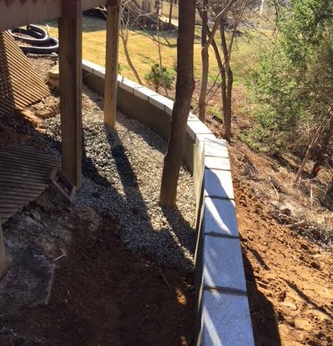 Block Retaining Wall in Vienna VA - Wright's Concrete