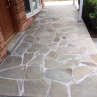 Concrete Driveway, Front Entryway Pennsylvania Variegated Flagstone, in Fairfax VA - Wright's Concrete