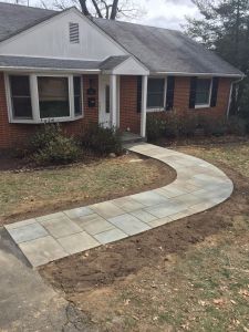 Flagstone Walkway, Concrete Jacuzzi and Shed Pads in Annandale, VA - Wright's Concrete