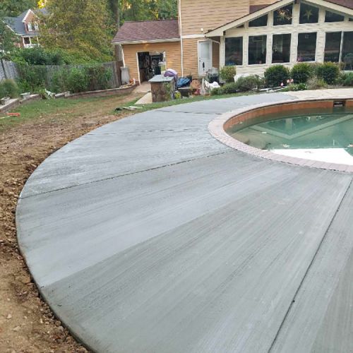 Cement Swimming Pool Deck in Mount Vernon, VA - Wright's Concrete