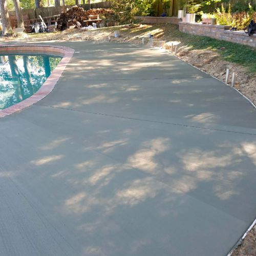 Cement Swimming Pool Deck in Mount Vernon, VA - Wright's Concrete
