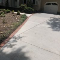 Concrete Driveway and Sidewalk with Brick Borders, Alexandria, Virginia - Wright's Concrete