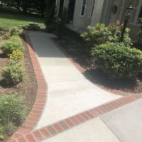 Concrete Driveway and Sidewalk with Brick Borders, Alexandria, Virginia - Wright's Concrete