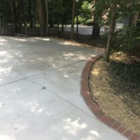 Concrete Driveway and Sidewalk with Brick Borders, Alexandria, Virginia - Wright's Concrete