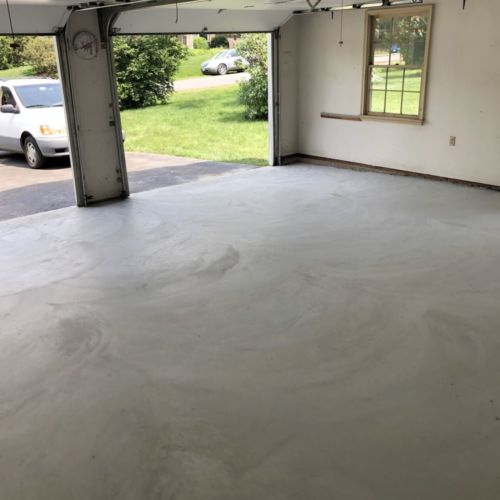 Concrete Garage Floor and Flagstone Sidewalk and Stoop in Sterling, Virginia - Wright's Concrete