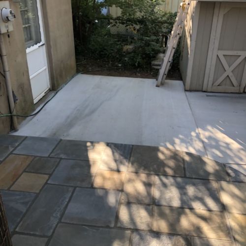Patio and Sidewalk in Springfield, Virginia - Wright's Concrete