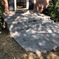 Pennsylvania Variegated Flagstone Stoop and Sidewalk in Lorton, Virginia - Wright's Concrete