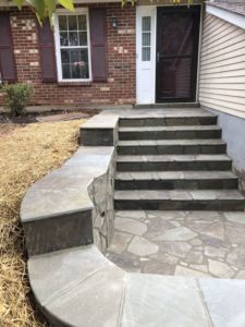 Flagstone Stoop and Steps in Fairfax, Virginia - Wright's Concrete