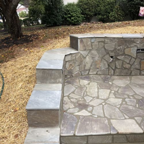 Flagstone Stoop and Steps in Fairfax, Virginia - Wright's Concrete