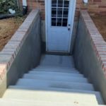 Concrete Steps and Wall with Back Door Entryway, Vienna Virginia - Wright's Concrete