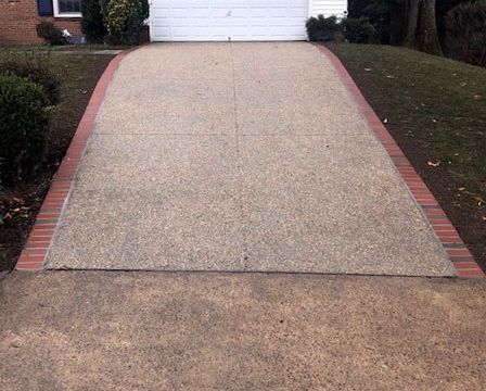 Exposed Aggregate Driveway, Falls Church, VA - Wright's Concrete