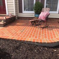 Brick Patio, Brick Steps and Brick Wall with Concrete base in Burke, Virginia