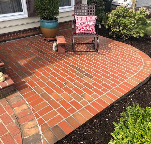 Brick Patio, Brick Steps and Brick Wall with Concrete base in Burke, Virginia