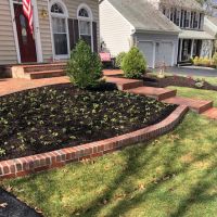 Brick Patio, Brick Steps and Brick Wall with Concrete base in Burke, Virginia