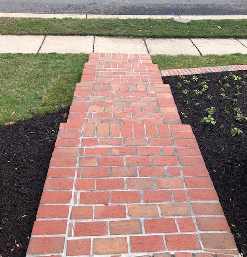 Brick Patio, Brick Steps and Brick Wall with Concrete base in Burke, Virginia